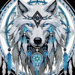 Diamond Painting Traumfänger Wolf